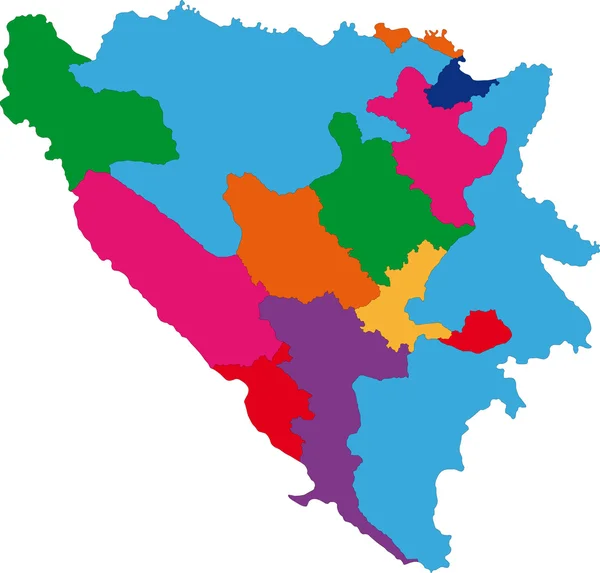 Bosnia-Erzegovina mappa — Vettoriale Stock