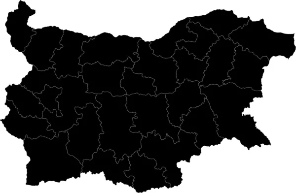 블랙 불가리아 지도 — 스톡 벡터