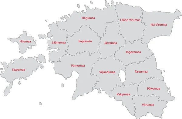 Estonia Mapa — Vector de stock