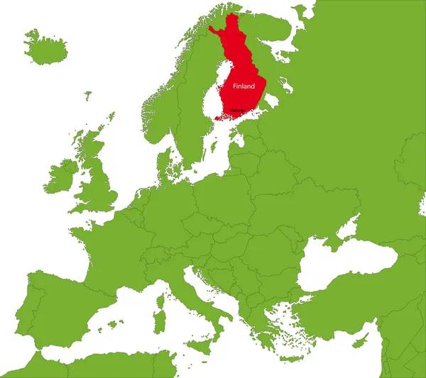 Finlândia mapa — Vetor de Stock