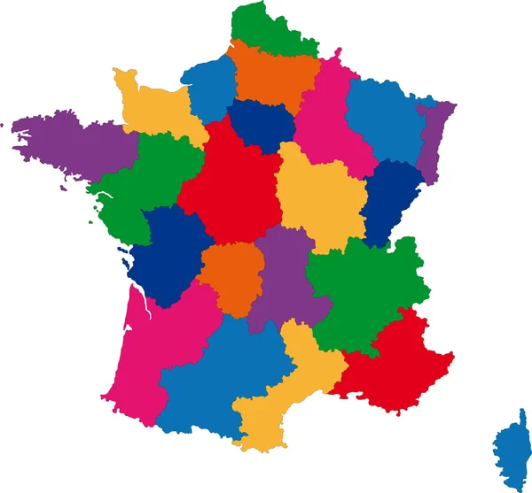 França Mapa — Vetor de Stock