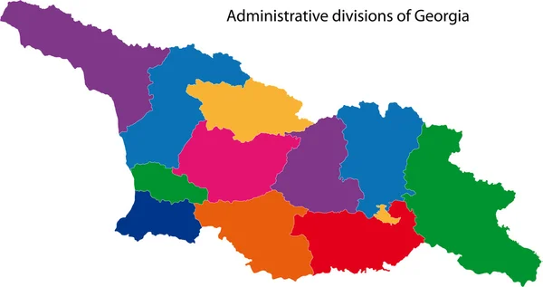 Renkli Gürcistan Haritası — Stok Vektör