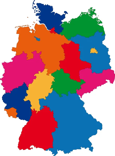 Alemania Mapa — Vector de stock
