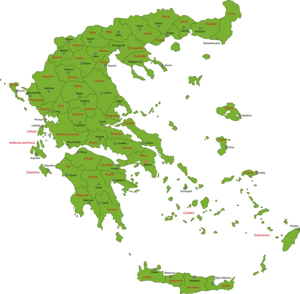 Grekland karta — Stock vektor
