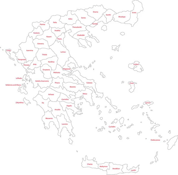 Greece map — Stock Vector