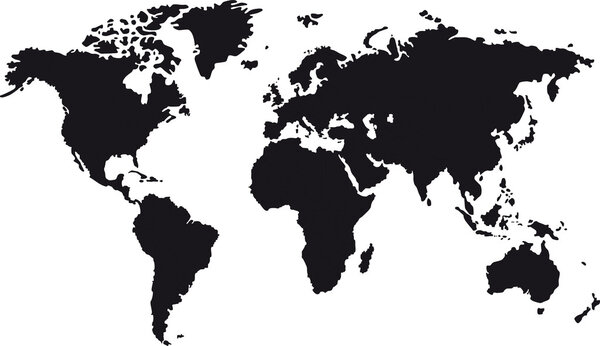 Чёрная карта мира
