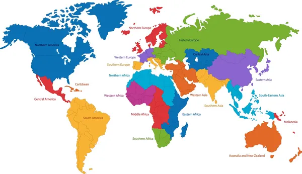 Mapa świata — Wektor stockowy