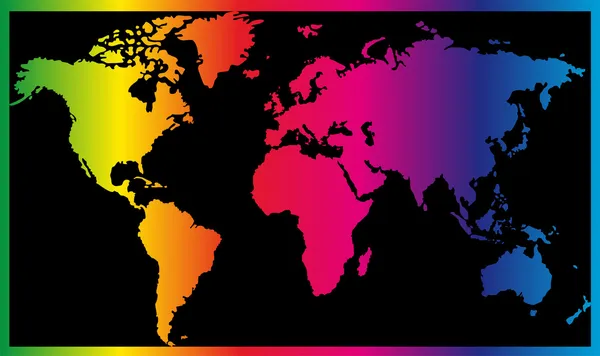 Mapa del mundo de color — Archivo Imágenes Vectoriales