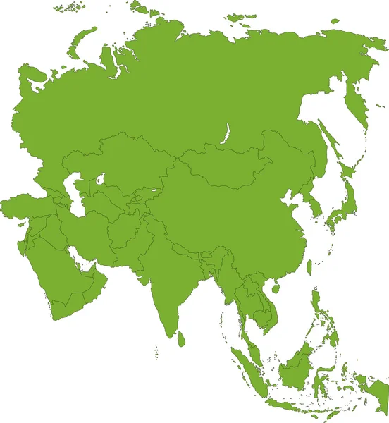 Asia Mapa — Vector de stock