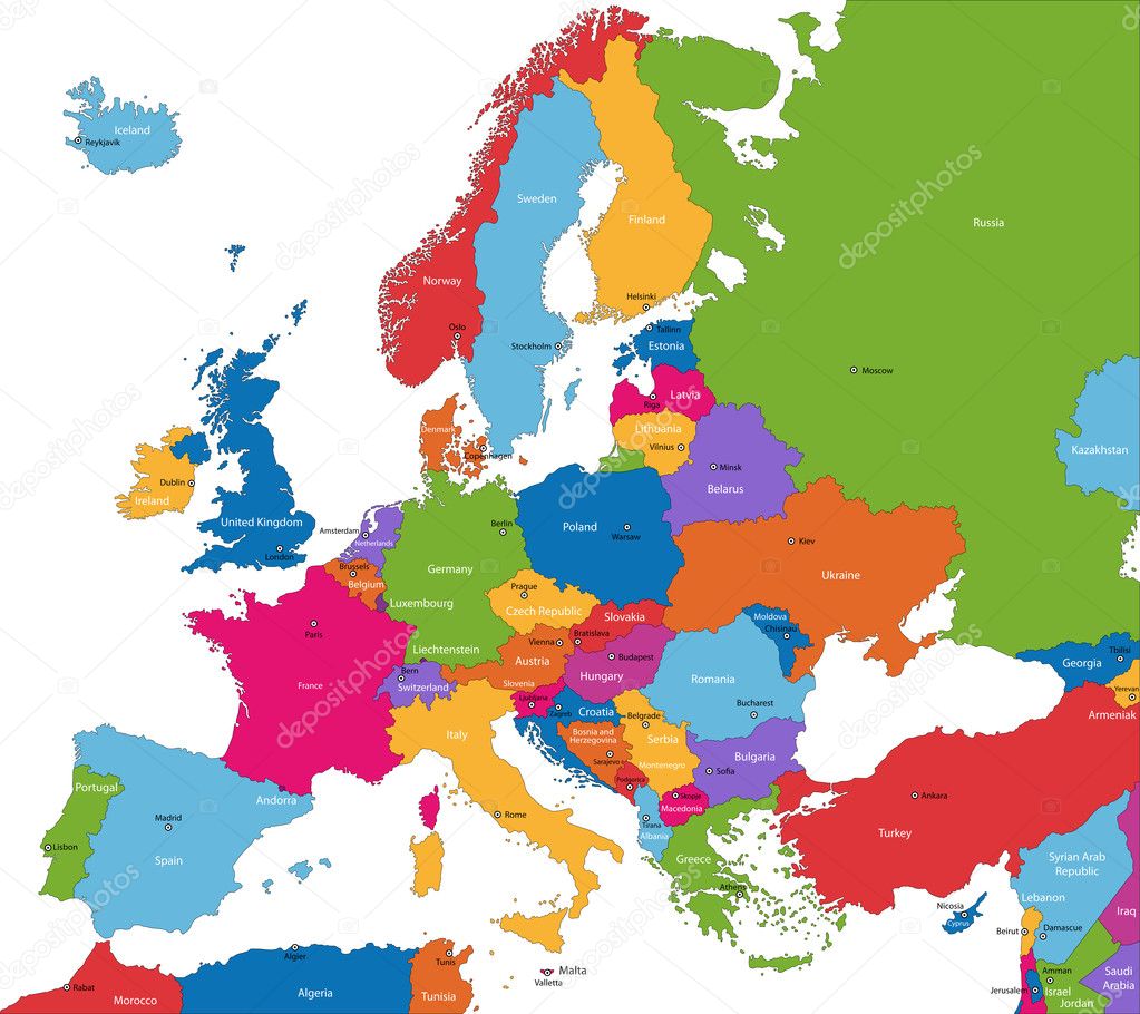 letölthető európa térkép Európa Térkép — Stock Vektor © Volina #1141952 letölthető európa térkép