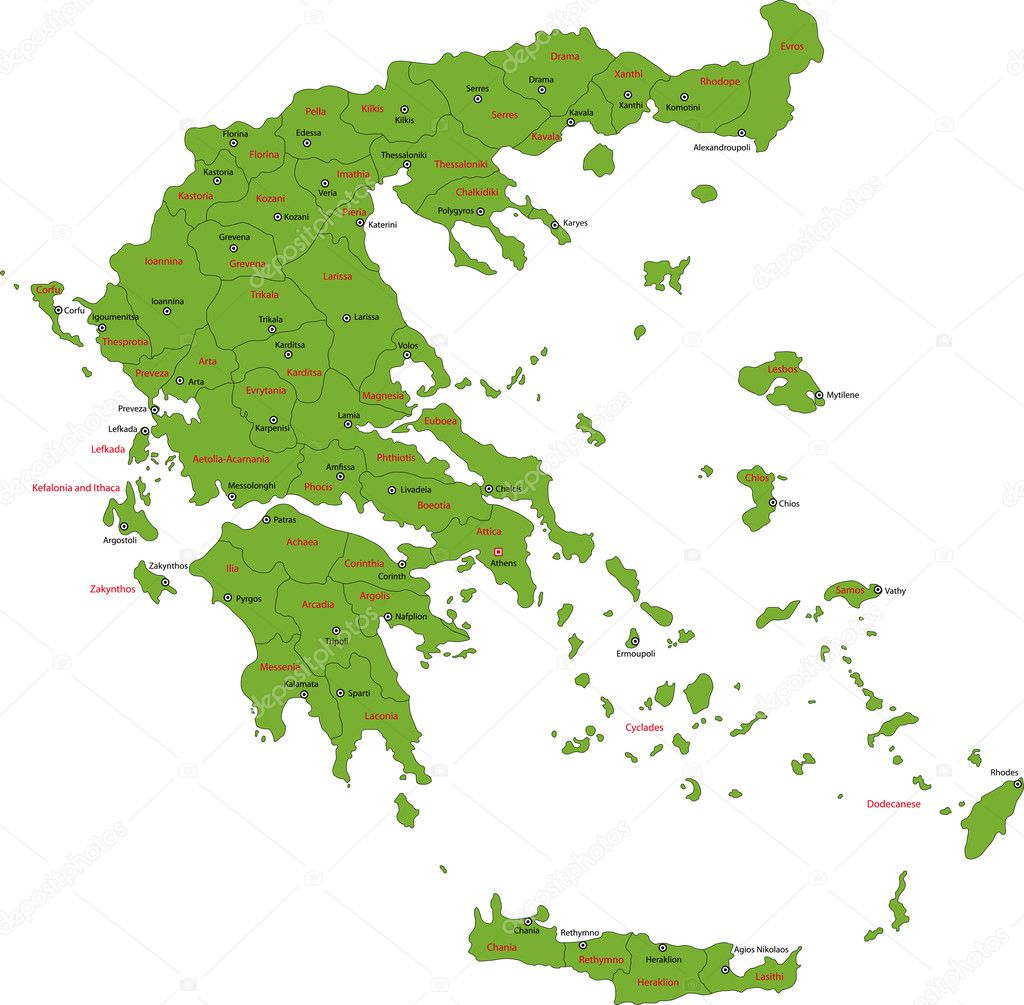 Greece map Stock Vector by ©Volina 1145100