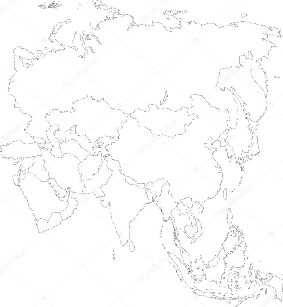 Mapa Europy Azji