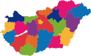 Hungary map clipart