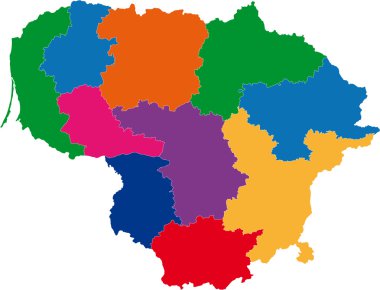 Lithuania map clipart