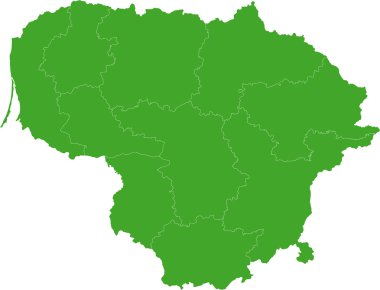 Vector Lithuania map clipart