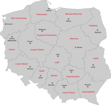 Poland map clipart