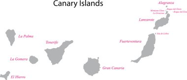Canary Islands map clipart