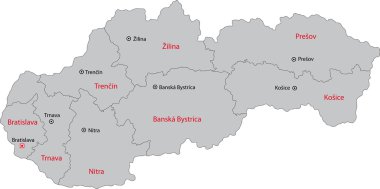 Slovakia map clipart