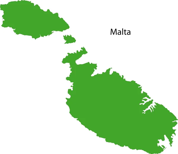 El mapa de Malta — Vector de stock