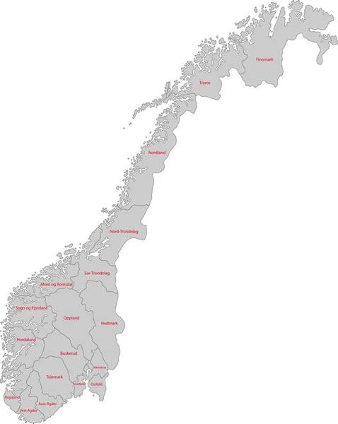 Norsko — Stockový vektor