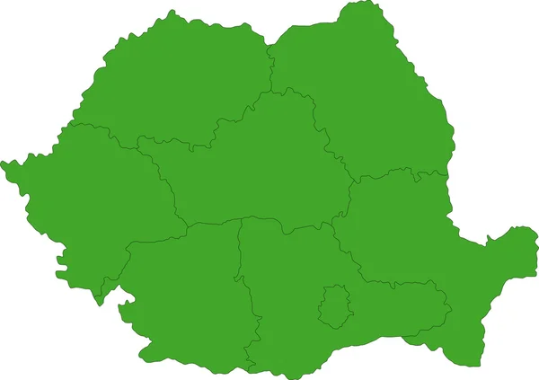 Vector χάρτη της Ρουμανίας — Διανυσματικό Αρχείο
