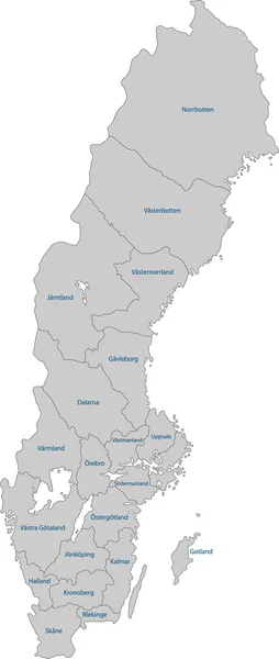 Mapa Švédsko — Stockový vektor