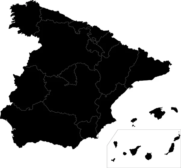 スペイン地図 — ストックベクタ
