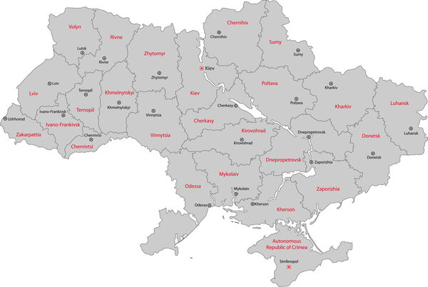 Ukraine map illustration