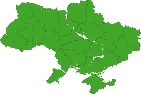 Карта Украины на белом фоне — стоковый вектор
