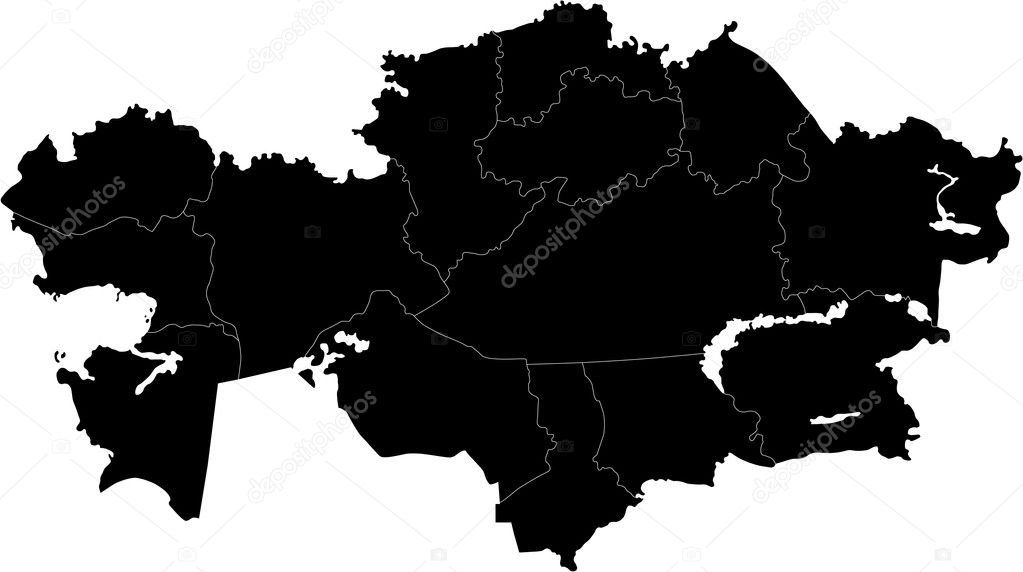 Balck Kazakhstan map