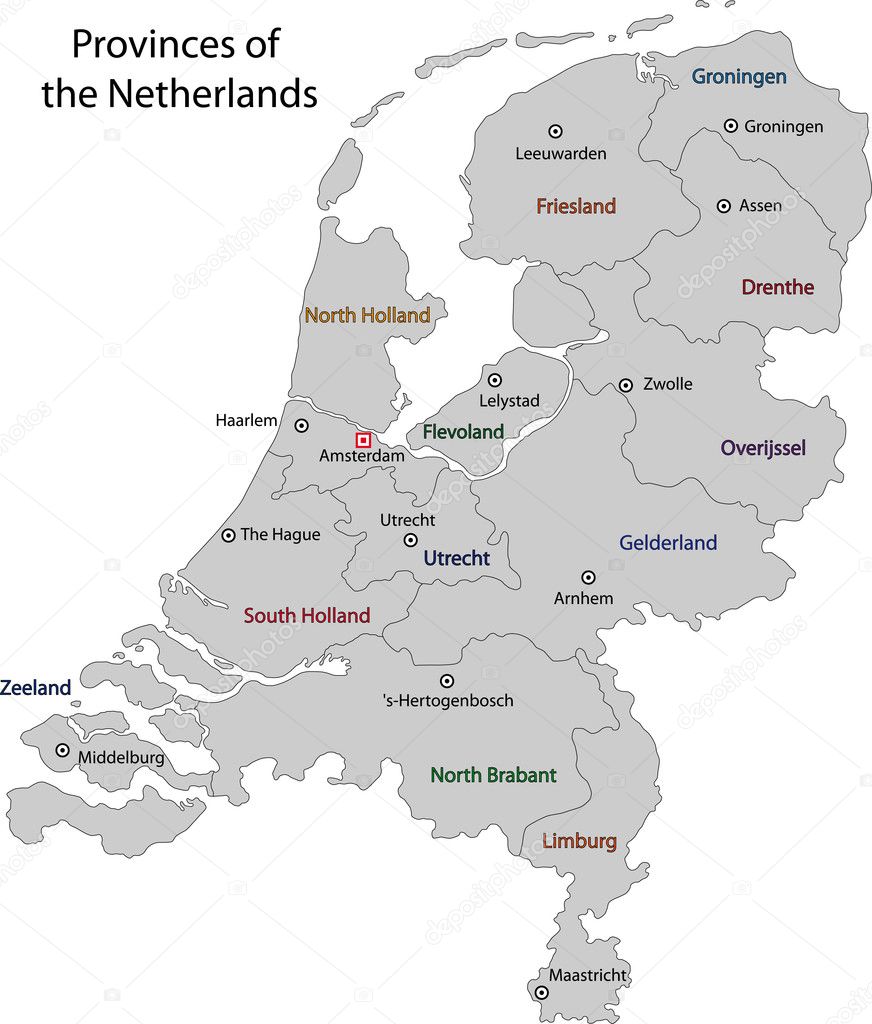 kaart van Nederland — Stockvector © Volina #1172666