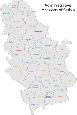 Serbia map clipart