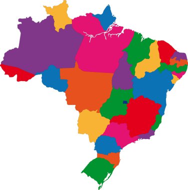 Brazil map clipart