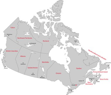 Canada map clipart