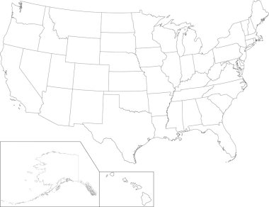 USA map clipart