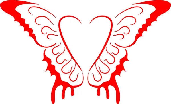 Hart met vleugels — Stockvector
