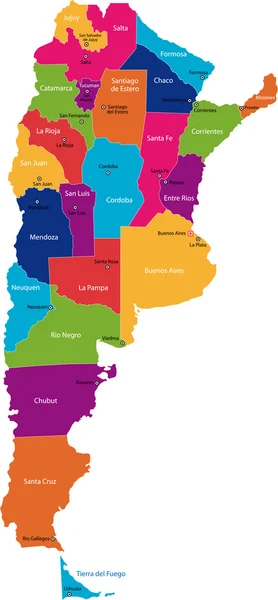阿根廷地图 — 图库矢量图片