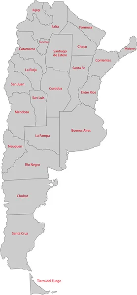 Argentina Mapa — Vector de stock