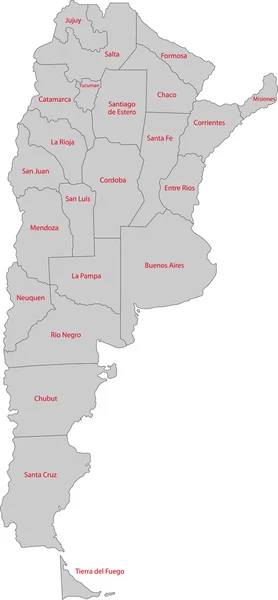 Carte Argentine — Image vectorielle