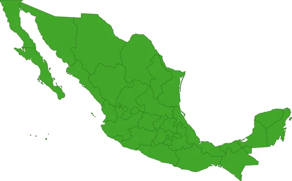 Mapa Meksyk — Wektor stockowy