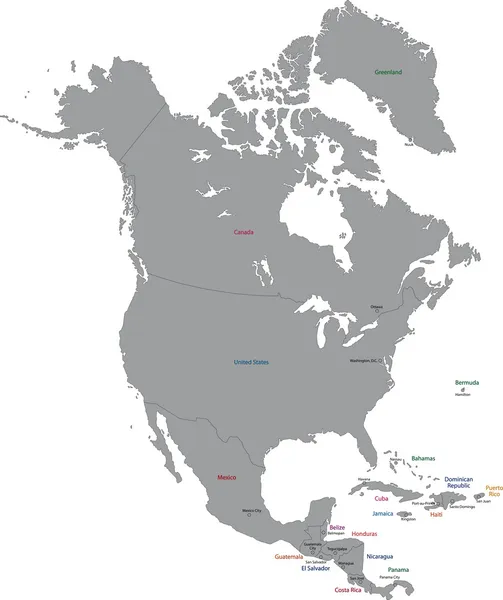Severní Amerika — Stockový vektor