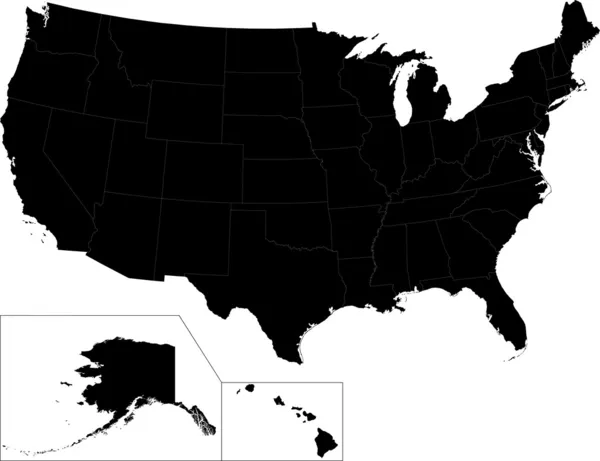 Mappa USA — Vettoriale Stock