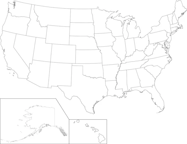 Мапа США — стоковий вектор