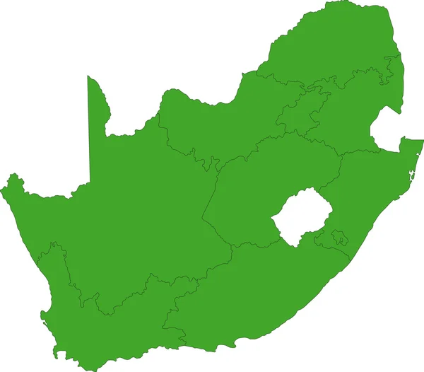 Mapa południowej Afryki — Wektor stockowy