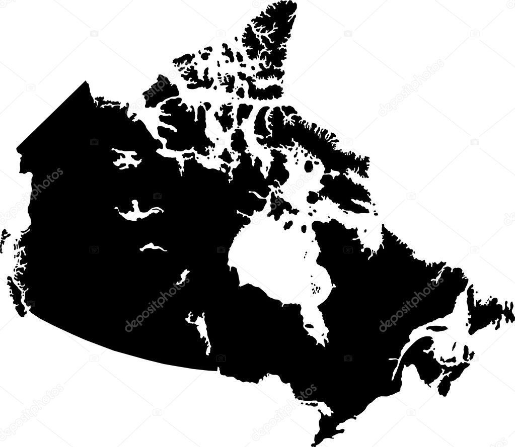 Black Canada map