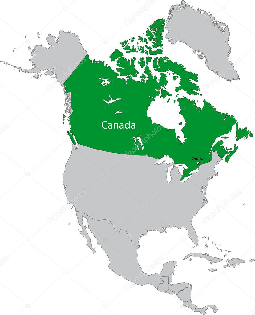 カナダの地図ストックベクター ロイヤリティフリーカナダの地図イラスト Depositphotos