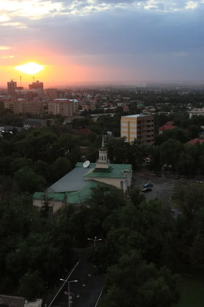 stock image Sunset in Bishkek