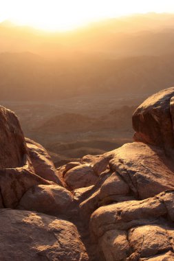 Mt Sinai at sunrise clipart