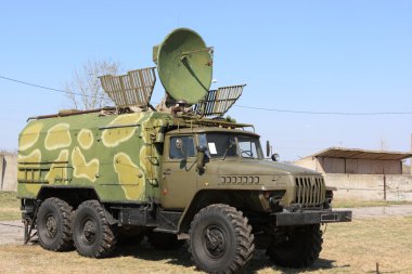 Military communication truck clipart