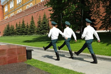 Changing guards in Kremlin clipart